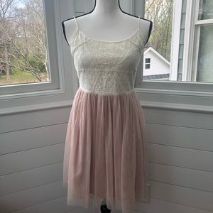 Pretty Princess dress with white sequin top and pink tulle skirt